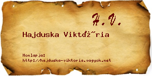 Hajduska Viktória névjegykártya